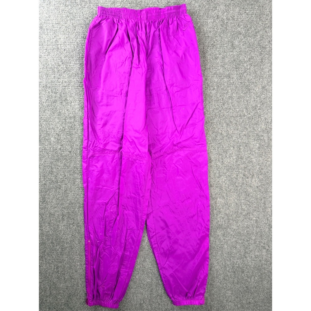 Vintage Nike Pants Mens Medium Purple Nylon Windbreaker Track Joggers 90s Y2K